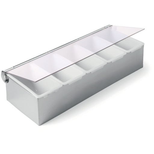 Bartender container for drink additives 5 refills steel - Hendi 552100