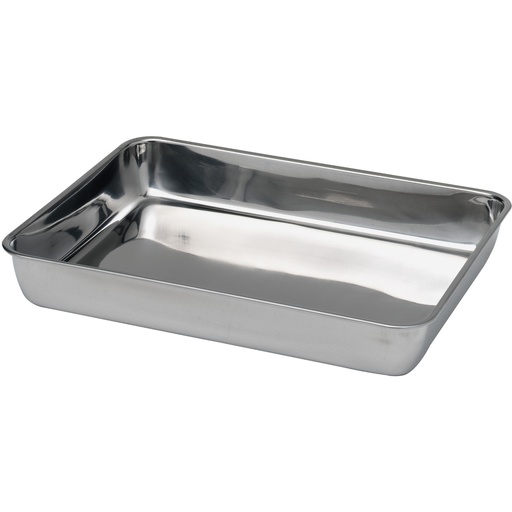 Meat and food tray container in chrome steel 260x200x40mm - Hendi 508107