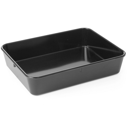 Melamine meat and food tray container 280x210x60mm black - Hendi 568804