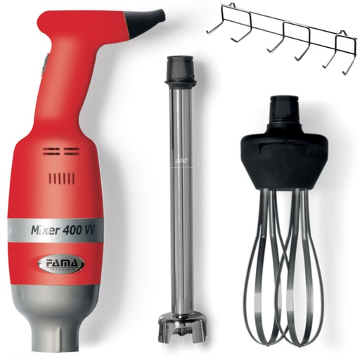 2-in-1 Blender Hand Mixer KIT + whisk wand + rack 400W - Hendi 224380