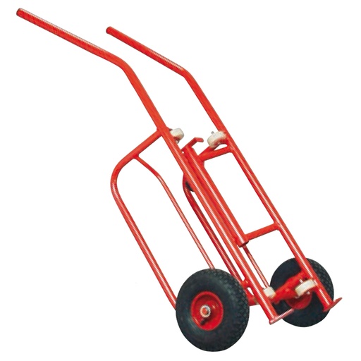 Drum transport cart pumped wheels with inner tubes 200l load capacity 300kg