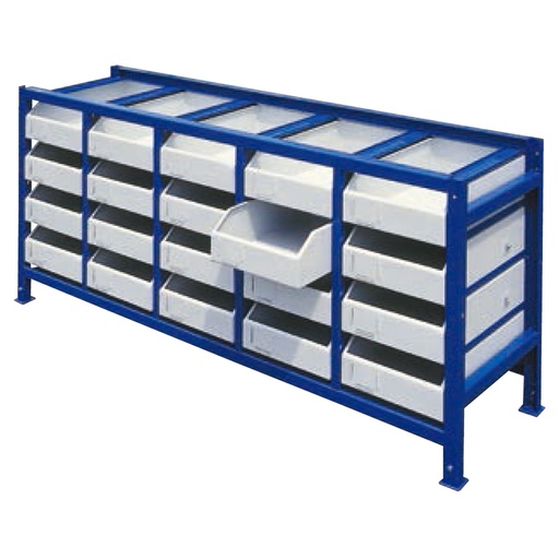 Workshop rack for parts and tools drawer with containers KIT 21 items.