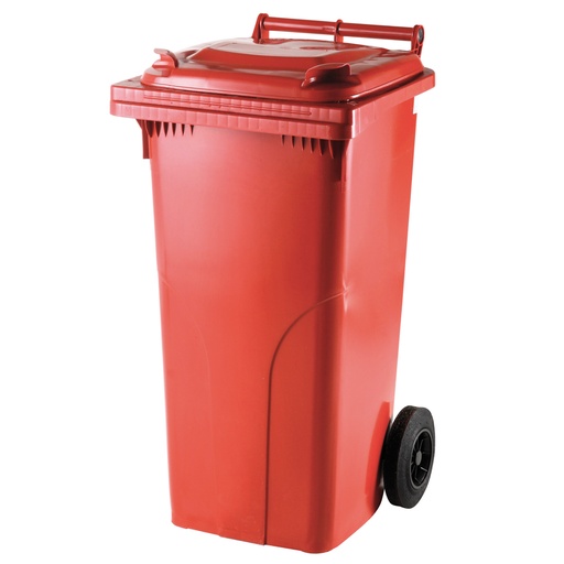 Waste and trash pail container ATESTY Europlast Austria - red 120L