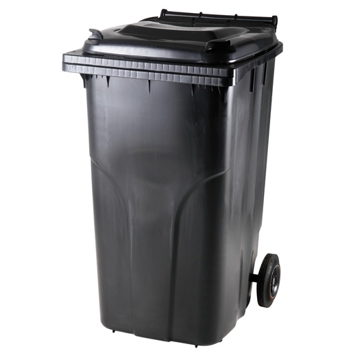 Waste and trash pail container ATESTY Europlast Austria - black 240L