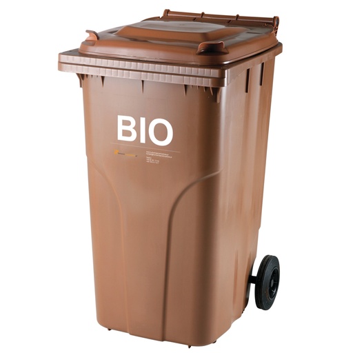BIO waste and food waste bucket ATESTY Europlast Austria - brown 240L.