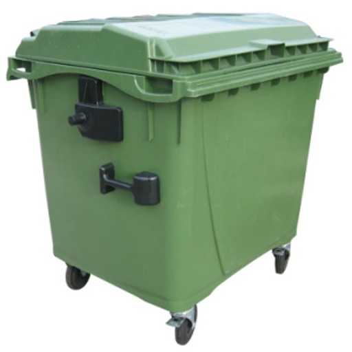 Container for collection of waste and municipal garbage ATESTY Europlast Austria - green 1100L