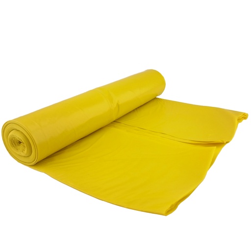 Garbage bags thick 80 micron heavy duty roll of 15pcs. - yellow 120L
