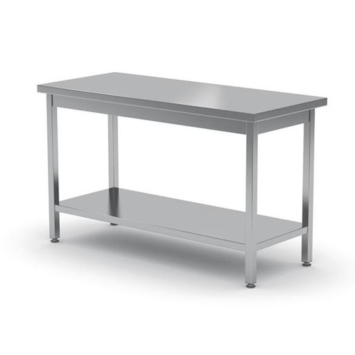 Central work table with shelf - bolted 1000 x 600cm Hendi 811511