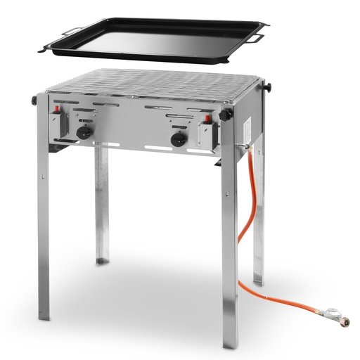 Gas grill with pan Grill Master Maxi 590x480mm 11.6kW - Hendi 154717