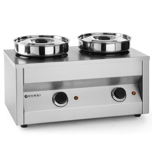 Thermosystem 2 x 4.2L electric soup and sauce warmer - Hendi 201206