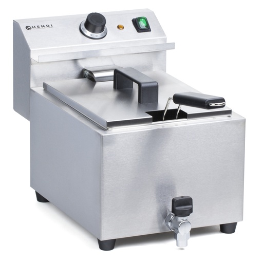 Masterpro fryer with tap 230V 3.5kW 8L - Hendi 209202