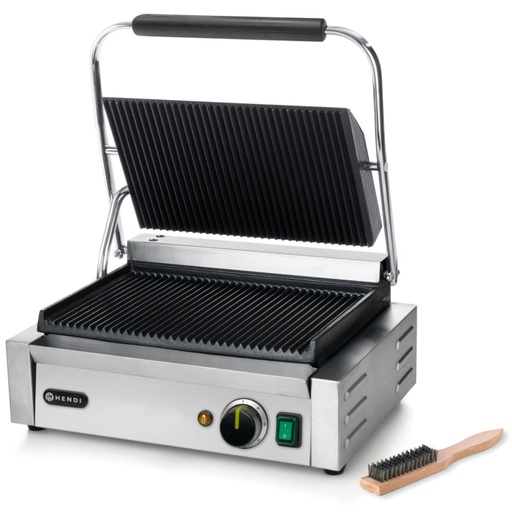 PANINI fluted contact grill 2200W - Hendi 263655