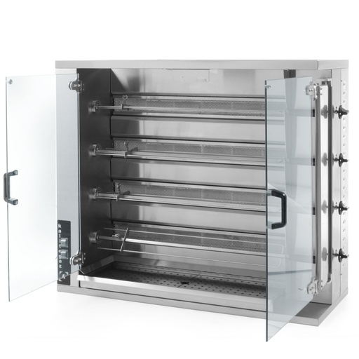 Gas roaster for 16-20 chickens 18.8kW natural gas LPG PB - Hendi 226087