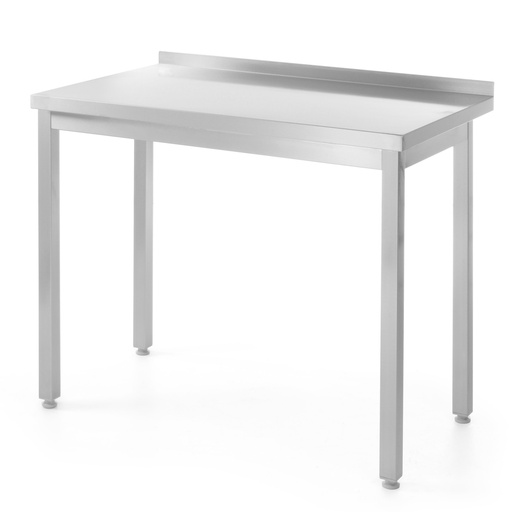 Wall mounted steel kitchen worktable with 80x60cm rim - Hendi 811238