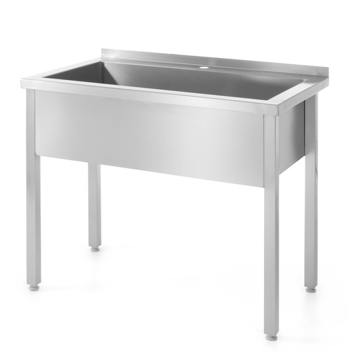 Pool table with single bowl steel sink for kitchen 80x60cm - Hendi 811825