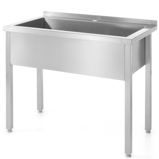 Pool table with single bowl steel sink for kitchen 100x60cm - Hendi 811832