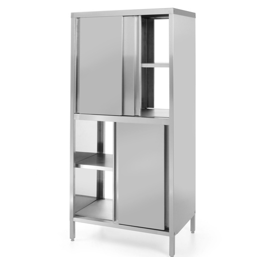 Pass-through cabinet with sliding doors - bolted - Hendi 811108
