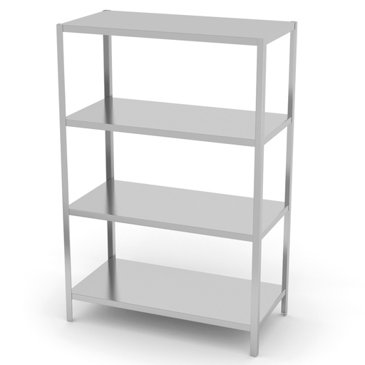 Stainless steel catering storage rack 4 full shelves 180(h)x60x40cm - Hendi 812501