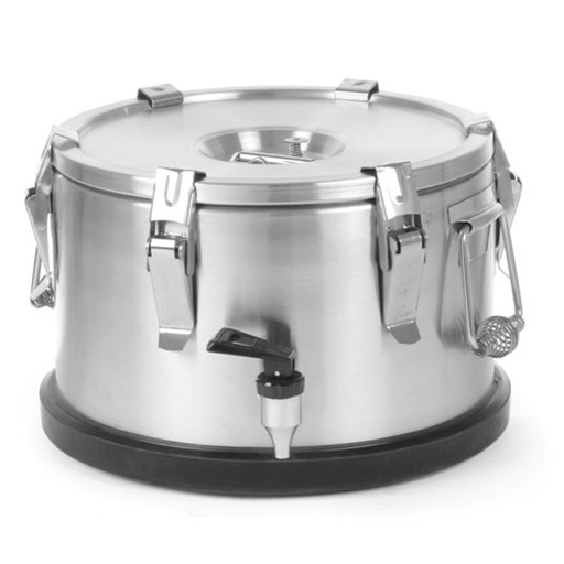 Steel thermos container with tap for food transportation 10L - Hendi 710128