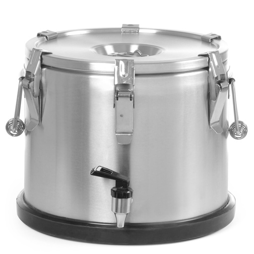 Steel thermos container with tap for food transportation 15L - Hendi 710135