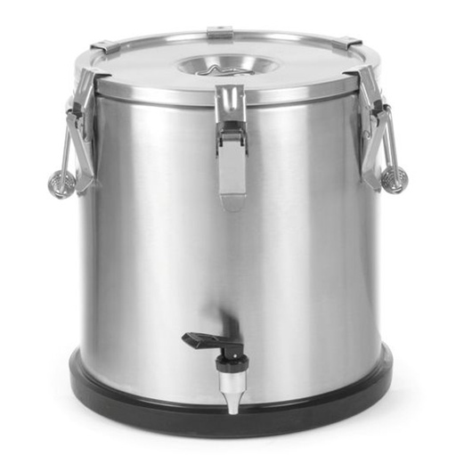 Steel thermos container with tap for food transportation 20L - Hendi 710227