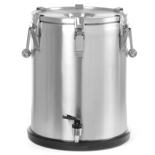 Steel thermos container with tap for food transportation 25L - Hendi 710234