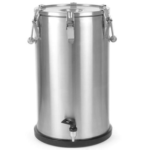 Steel thermos container with tap for food transportation 35L - Hendi 710326