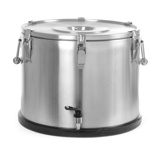 Steel thermos container with tap for food transportation 50L - Hendi 710333