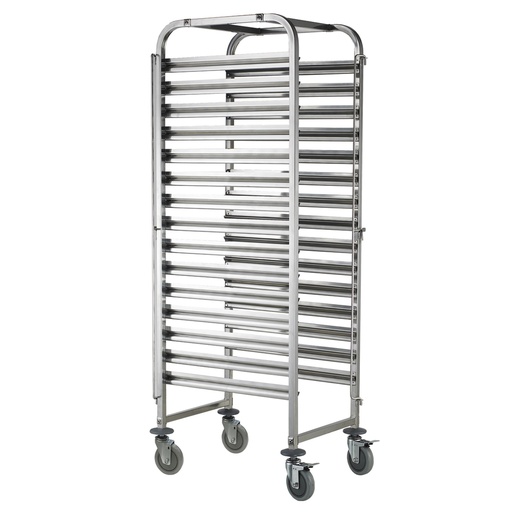 Steel cart for transporting trays sheets containers 15 x GN1/1 - Hendi 810613