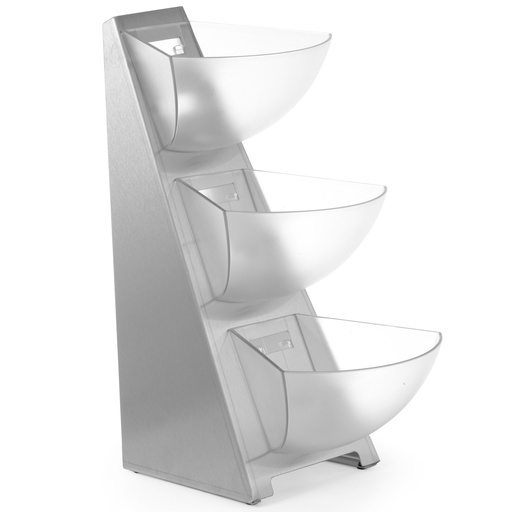 Buffet display stand for sugar creamer coffee 3 x 1L steel - Hendi 428245