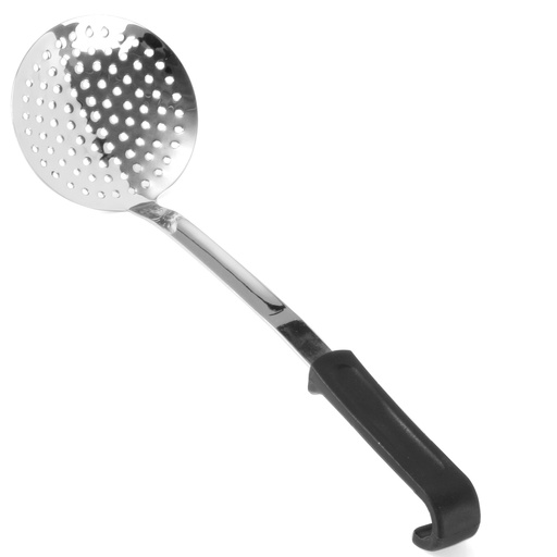 Stainless steel round straining spoon 370mm long - Hendi 529041