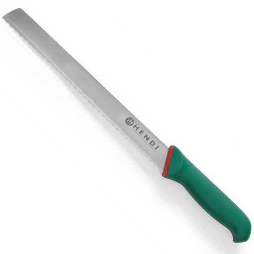 Green Line serrated bread and bakery knife length 380mm - Hendi 843888