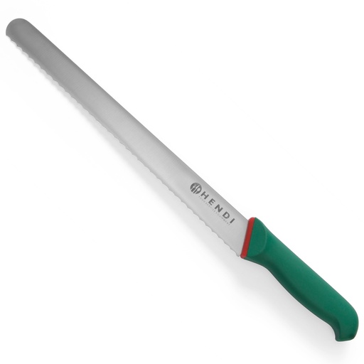 Green Line serrated bread and bakery knife length 415mm - Hendi 843895