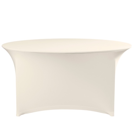 Round tablecloth without ironing 180cm diameter Jersey fabric cream - Hendi 814444