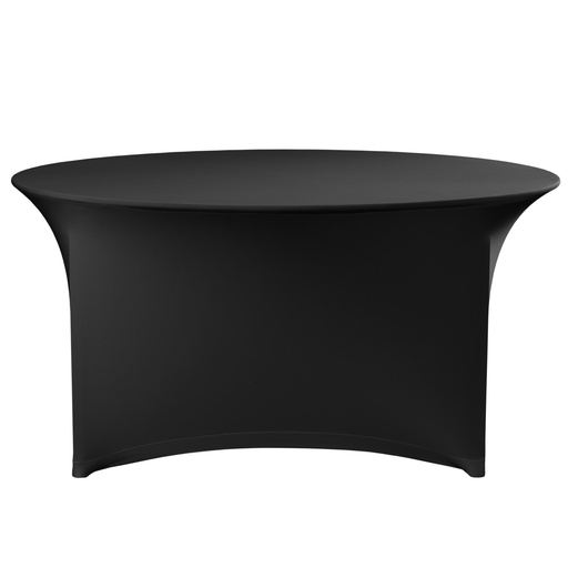 Round tablecloth without ironing diameter 180cm Jersey fabric black - Hendi 814468