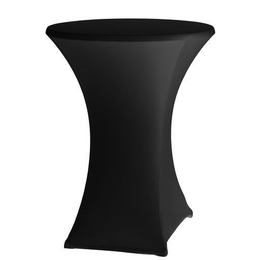 Round tablecloth without ironing 80cm diameter Jersey fabric black - Hendi 813164