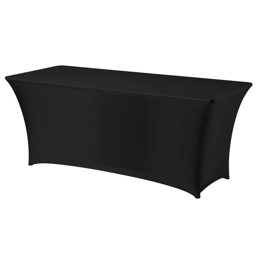 Rectangular tablecloth without ironing 183x760cm Jersey fabric black - Hendi 814437