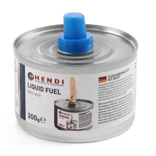 Fuel paste for food warmer can with wick 200ml set of 24pcs. - Hendi 193686