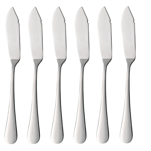 Fish knife cutlery "BLUES" set of 6pcs. - Hendi 768112