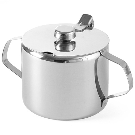 Stainless steel sugar bowl with a lid, diameter 85mm 300ml - Hendi 452103