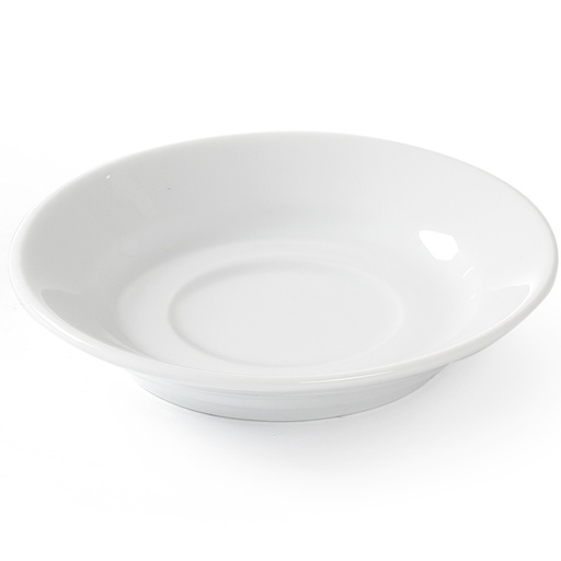 OPTIMA coffee cup saucer white porcelain 90mm dia set of 12pcs. - Hendi 770917