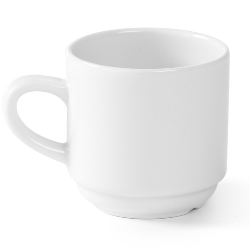 Hotel coffee and tea cup OPTIMA white porcelain 230ml set of 12pcs. - Hendi 770962