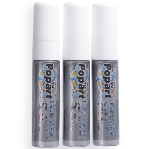 Whiteboard markers 15mm tip white 3pcs. - Hendi 664223