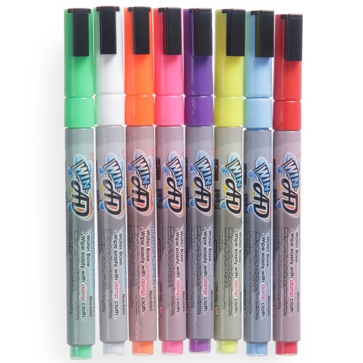Markers for blackboard 3mm tip set of 8pcs. - Hendi 664278