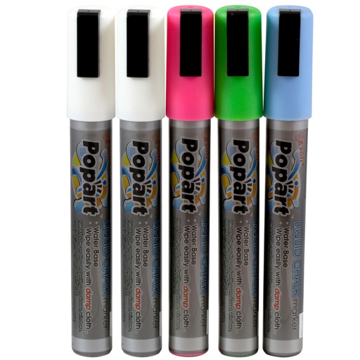 Markers for blackboard tip 2-6mm set of 5pcs. - Hendi 664216