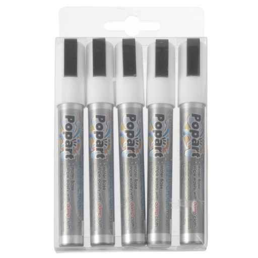 Whiteboard markers tip 2-6mm white set of 5pcs. - Hendi 664209