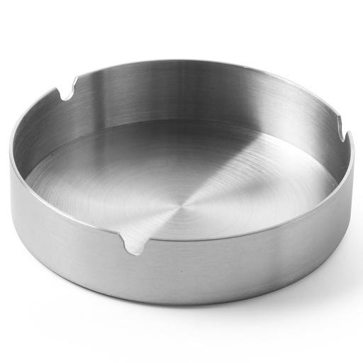 Solid stainless steel ashtray 95mm dia - Hendi 440858