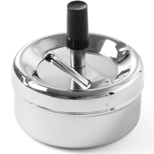 Closable ashtray with rotary button stainless steel 90mm diameter - Hendi 440209