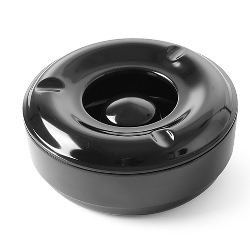 Ashtray with melamine lid black 146mm dia - Hendi 569757