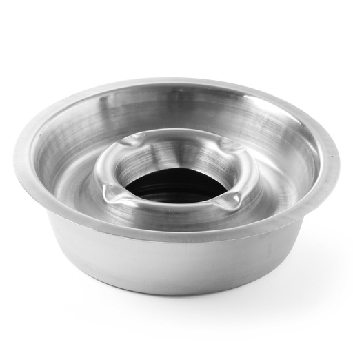 Ashtray with ash trough stainless steel deep diameter 140mm - Hendi 440605